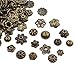 BronaGrand 100 Gram(About 150-250pcs) Bali Style Jewelry Making Metal Bead Caps Deluxe New Mix,Bronze