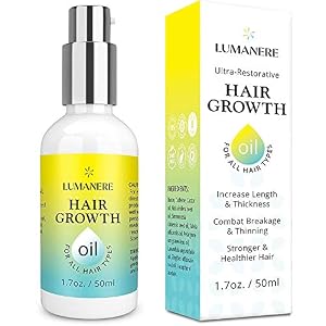 Luv Me Care Biotin Hair Growth Oil Hair Growth Serum for Thicker Longer Fuller Healthier Hair, Prevent Hair Loss…