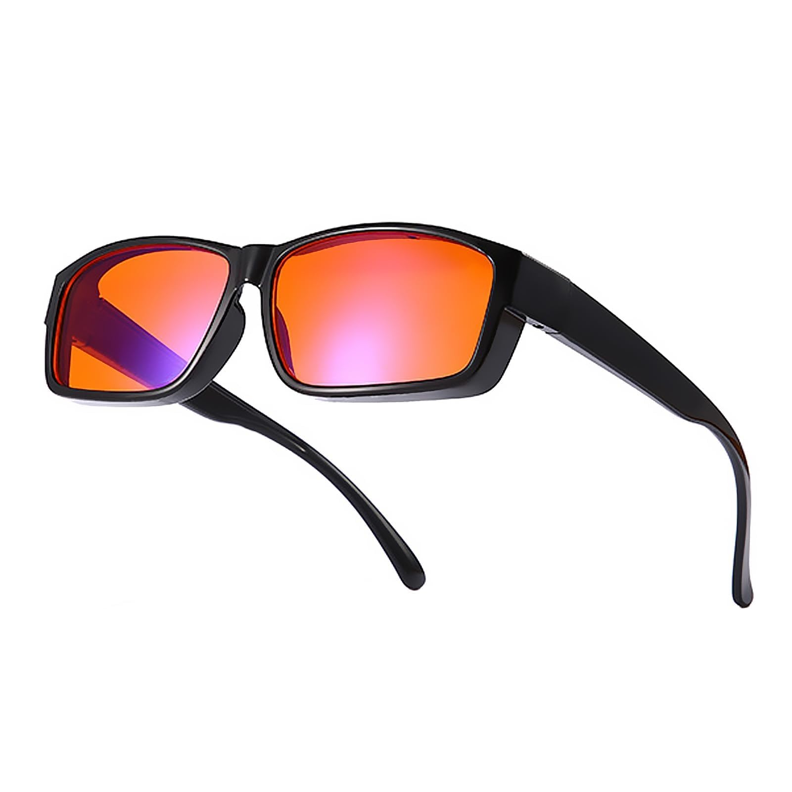 Blue Light Blocking Gaming Glasses, Anti Glare Computer Eyewear from PC & Smartphone Screen, Anti-Fatigue Eyeglasses with Orange Tint Lenses, Professional Screen Filter Glasses for Video Games/PC/TV