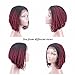 HAIR WAY Box Braided Wigs Bob Lace Front Wig for Black Women Black to Burgundy Glueless Short Bob Braided Lace Wig with Baby Hair for Daily Wear Half Hand Tied 12inches #1b/Burgundy