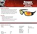 Crews SR11R Swagger Brash Look Polycarbonate Dual Lens Glasses with Polished Black Frame and Fire Mirror Lens