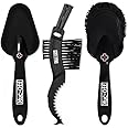 Muc-Off 220 3 Piece Premium Brush Kit - Includes 3 Bike Cleaning Brushes With Durable Nylon Bristles And Ergonomic Rubberised Handles To Minimise Impact