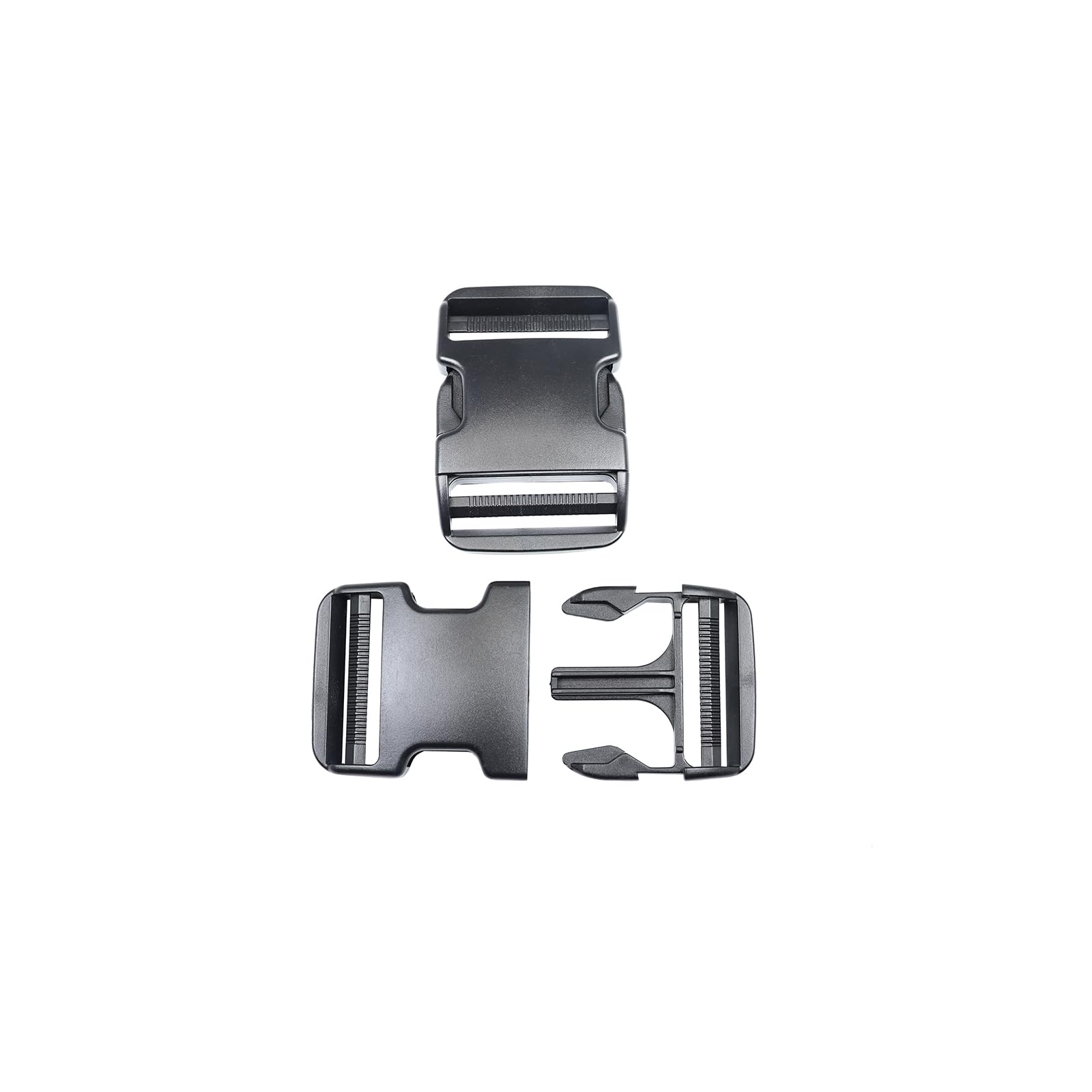 Ahijklmn Plastic Side Release Buckle Clips 50mm Heavy Duty Plastic Rucksack Replacement Snap Buckle Clips Clasp for Backpack Strap (50mm - 2 sets)