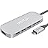 USB C Hub, HooToo Shuttle 3.1 Type C Hub with Power Delivery for Charging, HDMI Output, Card Reader, 3 USB 3.0 Ports - Silver