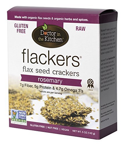 Doctor In The Kitchen Cracker Flaxseed Rosemary, 5-Ounce by Doctor In The Kitchen