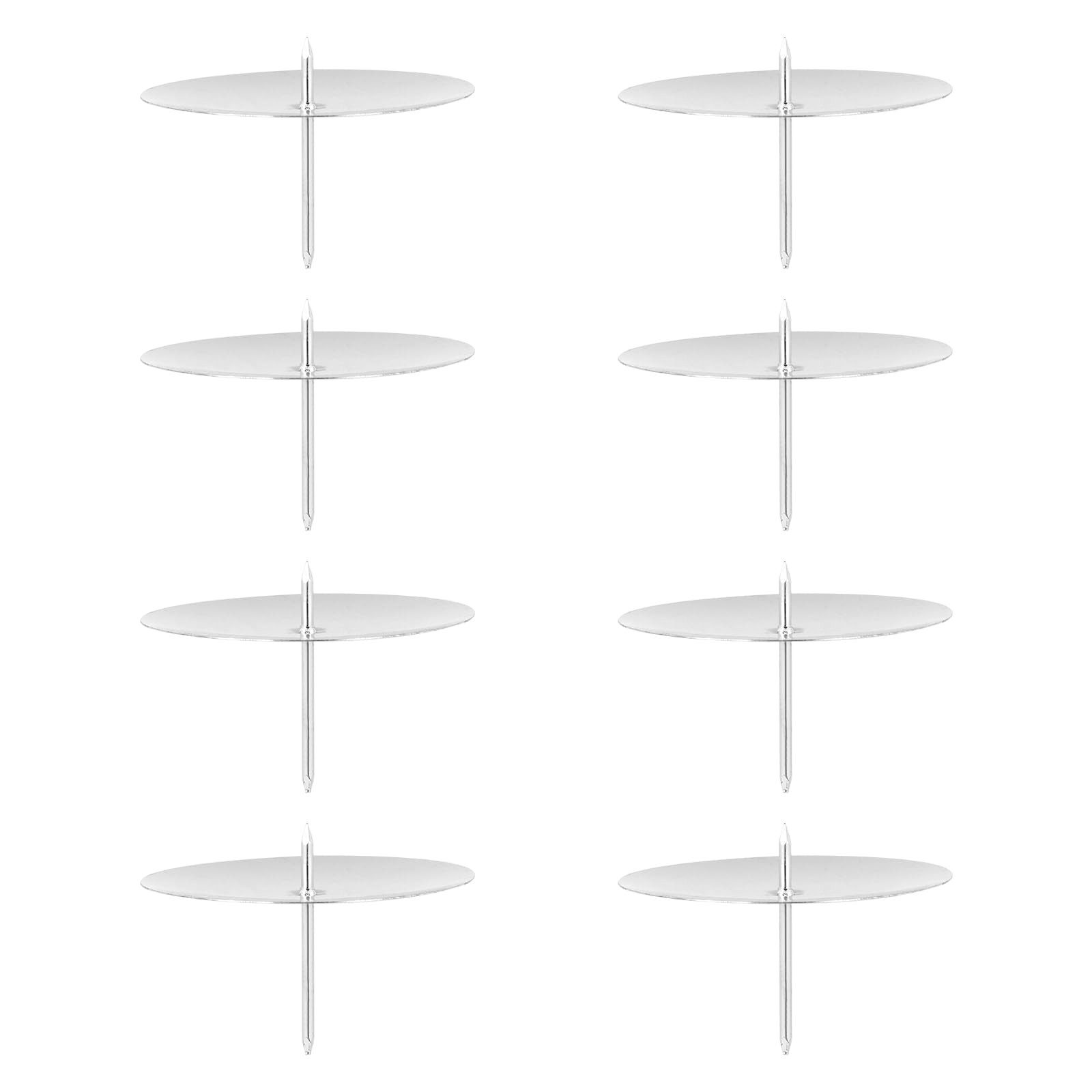 EXCEART Pillar Candle Plate 8Pcs Metal Candle Fixators Wreath Candle Holder Fixing Tool