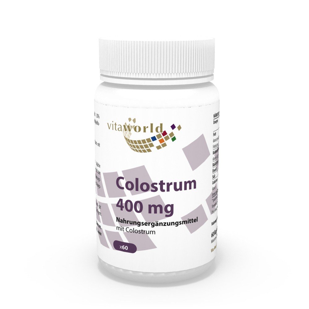 Vita World Colostrum 400mg 60 Capsules freeze dried Made in Germany