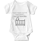 listery Funny Baby Clothes Just Moved Out My Moms Place Got My Own Crib Newborn Clothes Funny Baby Boy Bodysuit