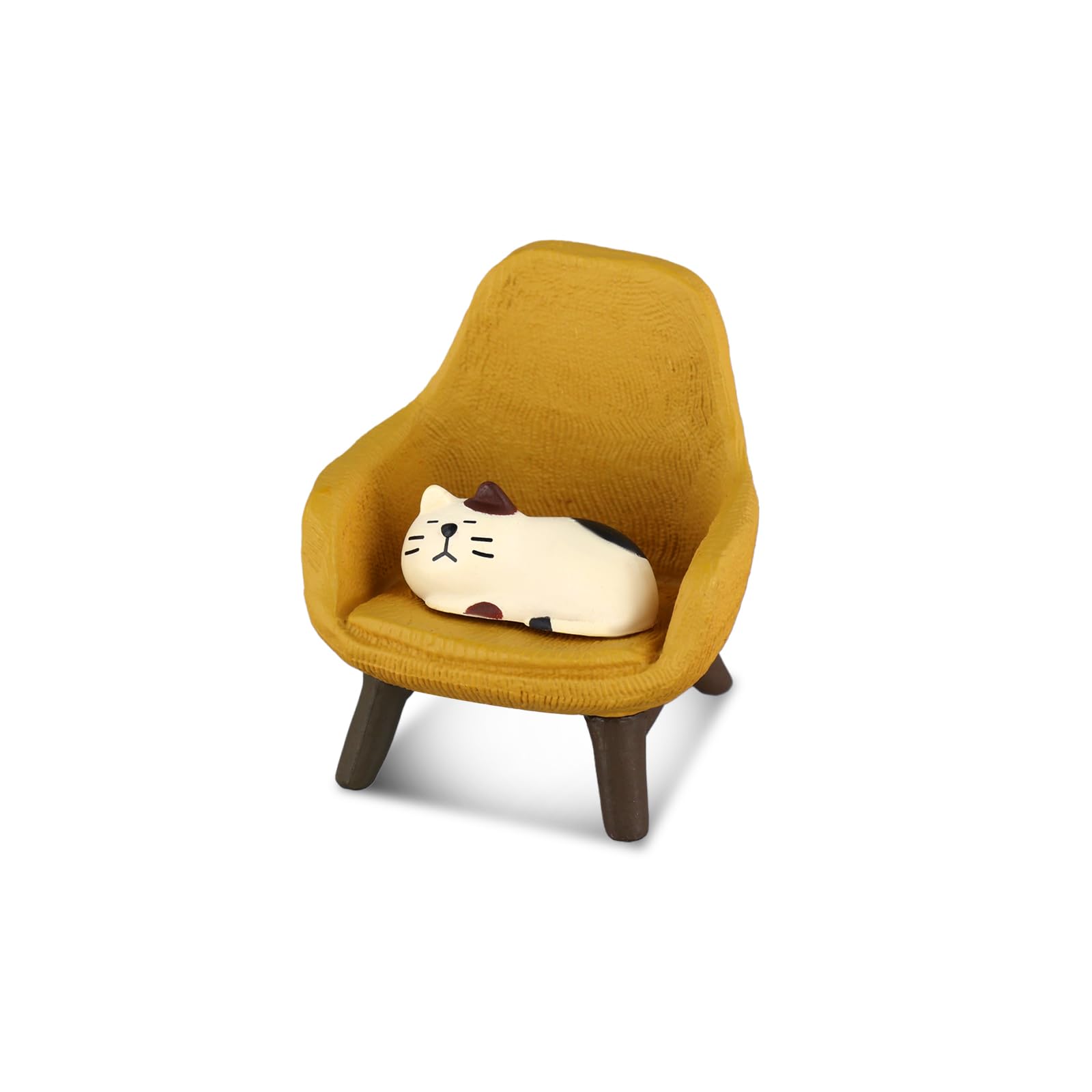 XIHIRCD Miniature Cat Figurines with Small Sofa, Miniature Kitten Figurines Mini Resin Cat Figures Cute Kitten Sculpture Mini Desk Decor Accessories for Office Home Warm Gift