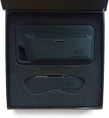 SOS Glasses Emergency Reading Glasses with iPhone 6,7 / Android Phone Case Plus Ultra-Soft Mobile Pouch, +2.50 Strength