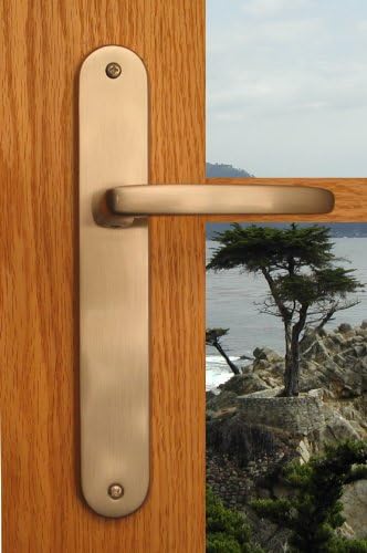 Sliding Door Handle Lockset Hardware Monterey Sliding Patio Door Lock in Antique Brass Finish