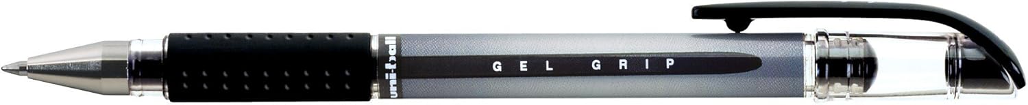 uni-ball Gel Grip Pens, Medium Point (0.7mm), Black, 12 Count: Industrial & Scientific