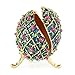 Apropos Hand-Painted Vintage Style Faberge Egg with Rich Enamel and Sparkling Rhinestones Jewelry Trinket Box (Lavender Roses)