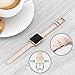 Wearlizer Apricot Leather Compatible with iWatch Bands 38mm 40mm Womens Strap Wristband Thin Leisure Replacement (Rose Gold Metal Clasp) Series SE 6 5 4 3 2 1