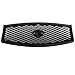 Pre-Painted Grille Compatible With 2014-2019 Infiniti Q50 | Eau Rouge ER Style ABS Glossy Black Front Bumper Grill Hood Mesh by IKON MOTORSPORTS | 2015 2016