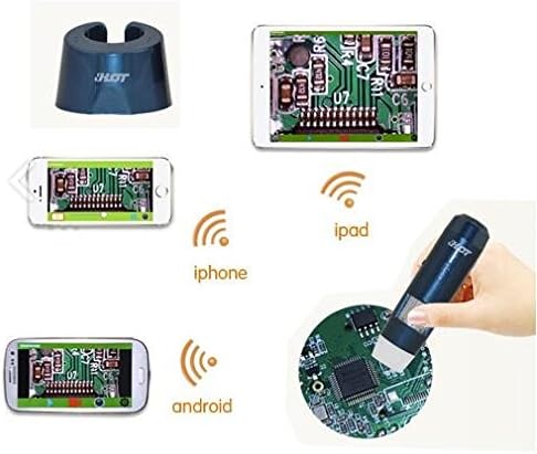 BANGWEIER Portable USB Digital Microscope 5X ~200X Mic-Fi WiFi Digital Microscope, Long Distance Optics