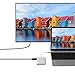 AUKEY USB-C Hub with HDMI, SD & microSD Card Reader, Dual USB 3.0 Ports, USB 2.0 Port and USB-C Power Delivery Charging Throughput for New MacBook Pro