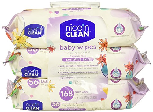 Nice 'n Clean Sensitive Skin Baby Wipes, 168 Count