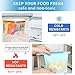 Reusable Silicone Food Storage Bags 6 PCS(2 Large 50oz+4 Medium 30oz) Airtight Seal Food Preservation Bags +Free 6 Hooks &3 Bags for Freezer Airtight Seal Vegetable,Liquid,Snack,Meat,Fruit