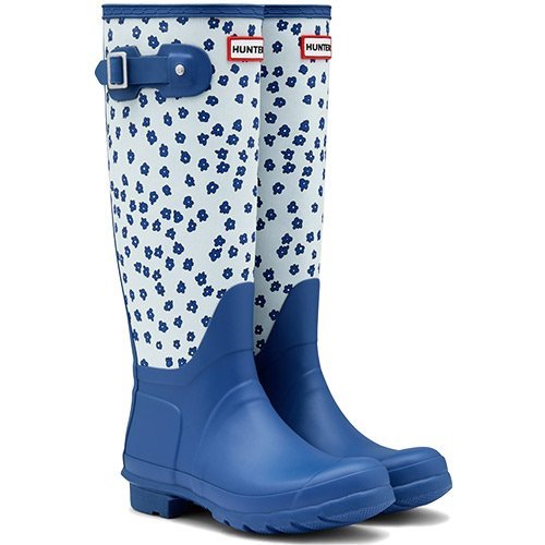 hunter floral rain boots