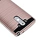 Kmall LG G3 D855 D851 Case, [Brushed Metal Texture] Heavy Duty Shockproof High Impact Resistant Durable Full Body [Maximum Drop Protection][Slim Fit] Hybrid Case Skin Cover Shell for LG G3[Rose Gold]