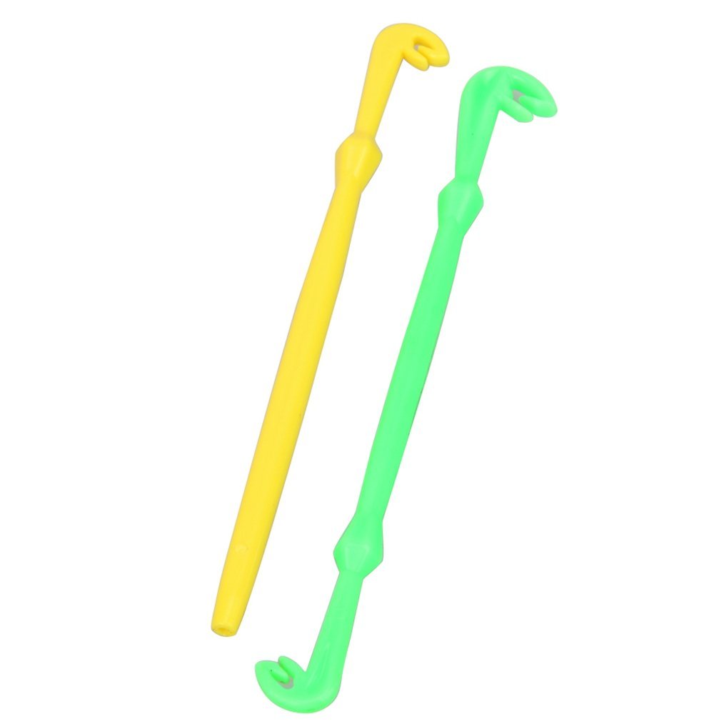 NewShot 2x Easy Hook Loop Tyer Disgorger Tool Tie Fast Knot Tying Tool for Fly Fishing Yellow/Green