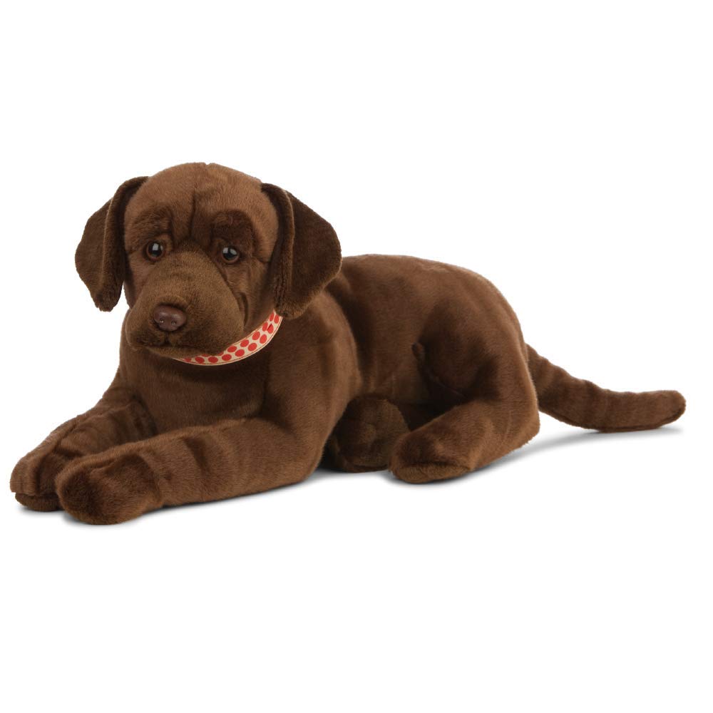 Living Nature Giant Chocolate Labrador, Realistic Soft Cuddly Dog Toy, Naturli Eco-Friendly Plush, 60cm