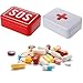 Onpiece Home Tin Box Case Lid Container for Survival Gear Kits First Aid Pill Box (White)