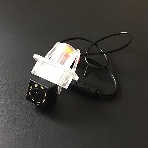 LEDs Car Rear View Camera for Mercedes Benz C180 C200 C280 C300 C350 C63 AMG/ MB C Class W204/ MB E Class W212 W207 C207& HD CCD Night Vision Waterproof and Shockproof Reversing Backup Camera (8 LED)