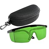 iRainy Laser Eye Protection Safety Goggle Glasses for Red Lasers with Free Hard Case (Green)