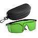 iRainy Laser Eye Protection Safety Goggle Glasses for Red Lasers with Free Hard Case (Green)