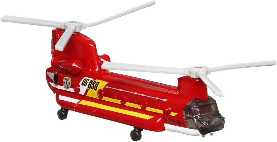 Matchbox Sky Busters CH-47 Chinook Die-Cast Helicopter w/ Playmat HLJ21 Red