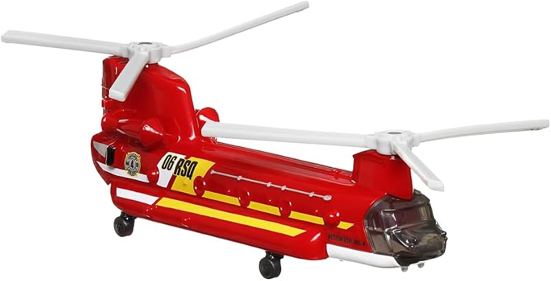Matchbox Sky Busters CH-47 Chinook Die-Cast Helicopter w/ Playmat HLJ21 Red
