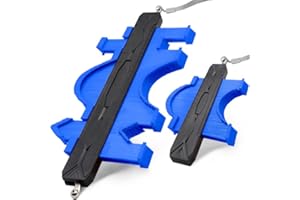 SYITCUN Contour Gauge Tool 12 Inch + 5 Inch, Super Gauge and Corner Measuring Tool with Lock, Profile Gauge Set Precisely Copy Irregular Shape, Woodworking tools & Christmas Gift for Men, Dad, Husband