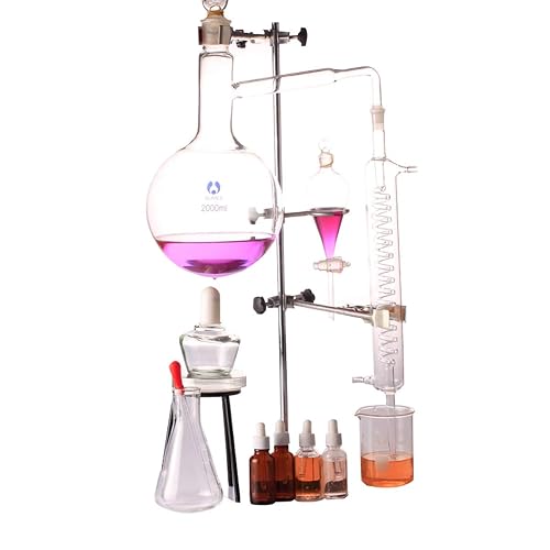 Large 2000ml Essential Oil Distillation Apparatus with Graham Condenser ...