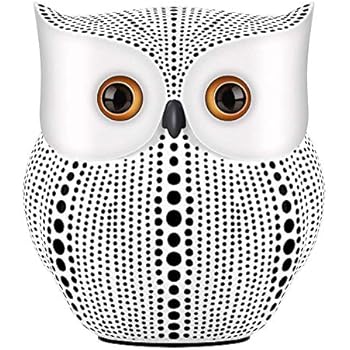 NJCharms Owl Statue Decor, Small Crafted Buho Figurines for Home Decor Accents, Living Room Bedroom Office Decoration, Buhos Bookself TV Stand Decor - White