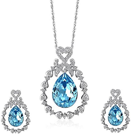 Lelekiss SWAROVSKI Crystal Necklace and Earrings Jewelry Set for Women