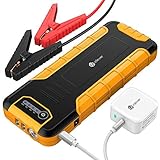 iClever 800A Peak 20000mAh Car Jump Starter (up to 8L gas or 6.5L diesel engine) | 12V Auto Battery Booster, QC 3.0 Power Pack with 30W USB-C Charge IN & OUT, LED Flashlight, 12V/10A DC Output