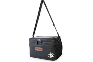 GOTINSN Bike Basket Front Bag, Bicycle Insulated Handlebar Bag with Touch Screen Phone Holder Frame Tube Bag 5L Storage Bag Keep Cooling with Mesh Pockets for Riding Picnic Camping Dark Black