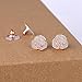 EVERU Fashion Jewelry Rose Gold Flower Stud Earrings