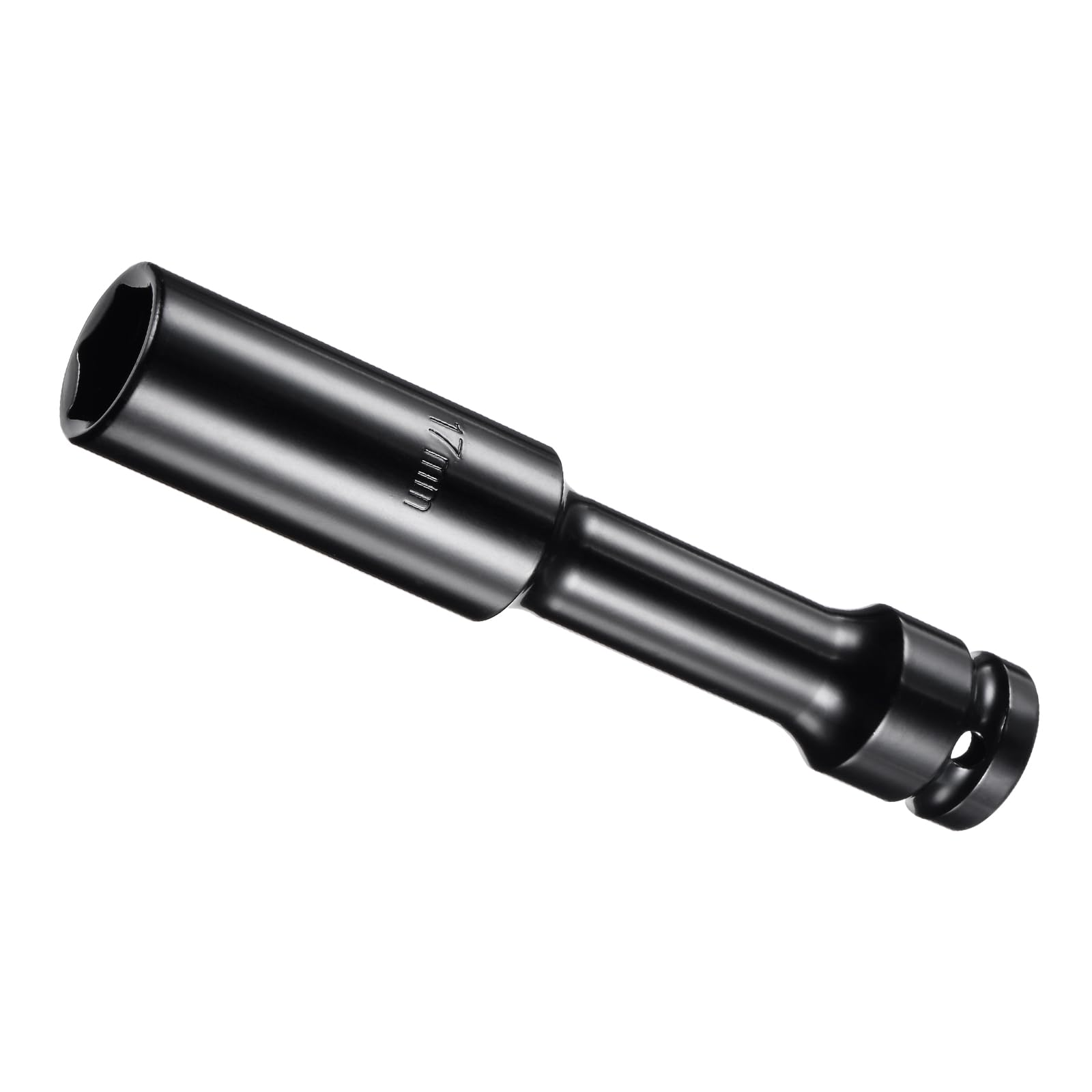 CoCud Thin Wall Deep Impact Socket, 1/2" Drive 17mm Socket, High Carbon Steel Metric 6-Point Socket - (Applications: for DIY, Household Maintenance and General Repairs)