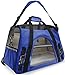 Airline Approved Pet Carrier - Soft-Sided Carriers for Small Medium Cats and Dogs Air-Plane Travel On-Board Under Seat Carrying Bag with Fleece Bolster Bed For Kitten Cat Puppy Dog Taxi