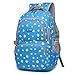 Dog Pawprint Cat Fingerprint Backpack for Elementary or Middle School Girls (Blue)