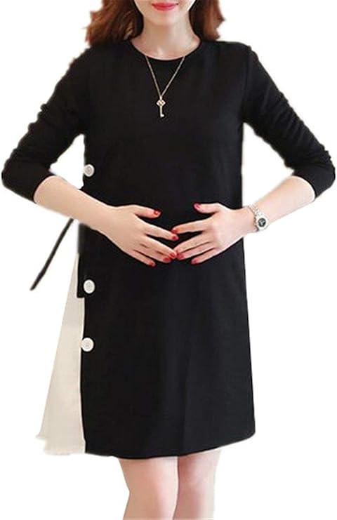Maternity Dress Womens Long Sleeve Casual Maternity Dress Holes Clothing Cher Pregnancy Dress 