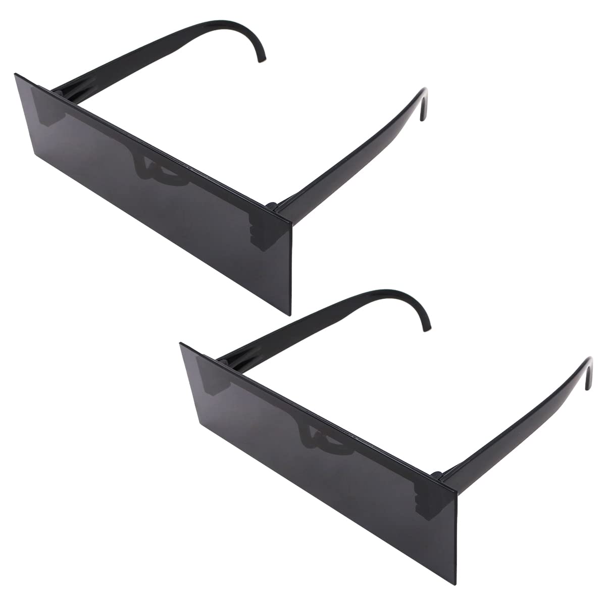 WANGCL 2PCS Flat Rectangular Glasses Pixel Sunglasses for Fancy Dress Accessory Party Cosplay