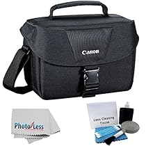 Canon Genuine Padded Starter Digital SLR Camera Lens Case Gadget EOS Shoulder Bag For T3 T3i T4i T5 T5i T6s T6i SL1 70D 60D 50D 7D 6D + Photo4less Cleaning Cloth and Camera & Lens 5 Piece Cleaning Kit