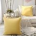 Kevin Textile Pack of 2 Outdoor Waterproof Throw Pillow Covers Decorative Farmhouse Checkered Square Solid Cushion Cases for Patio Garden Porch Sofa Yellow 18x18 inch