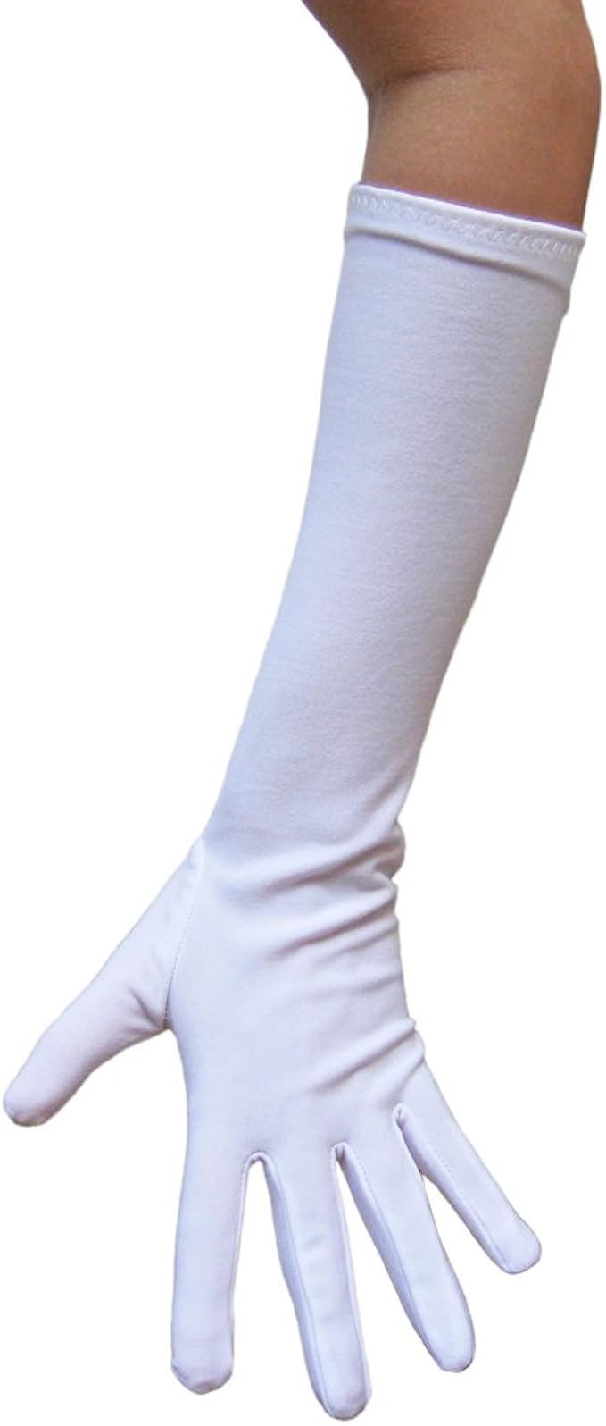 amazon long white gloves