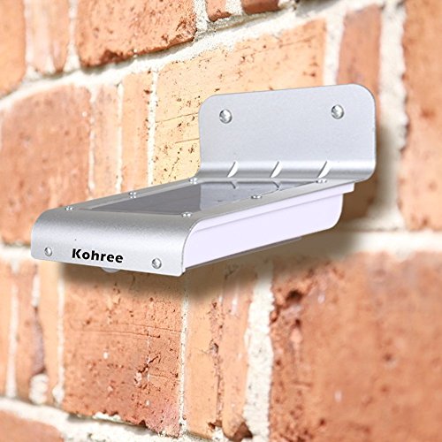 Kohree 16 Super Bright LED Wireless Solar Powered Motion Sensor Light Outdoor Garden Patio Path Deck Yard Stair Outside Wall Mount Gutter Fence Security Lamp