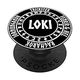 Loki Norse God with Futhark Runes PopSockets